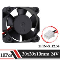 10Pcs Gdstime DC 24V Fan 30MMx10MM 2PIN High Speed Audio Cooling Fan Cooling Fan 3010 Heatsink 30mm Micro Motor Radiator Fan