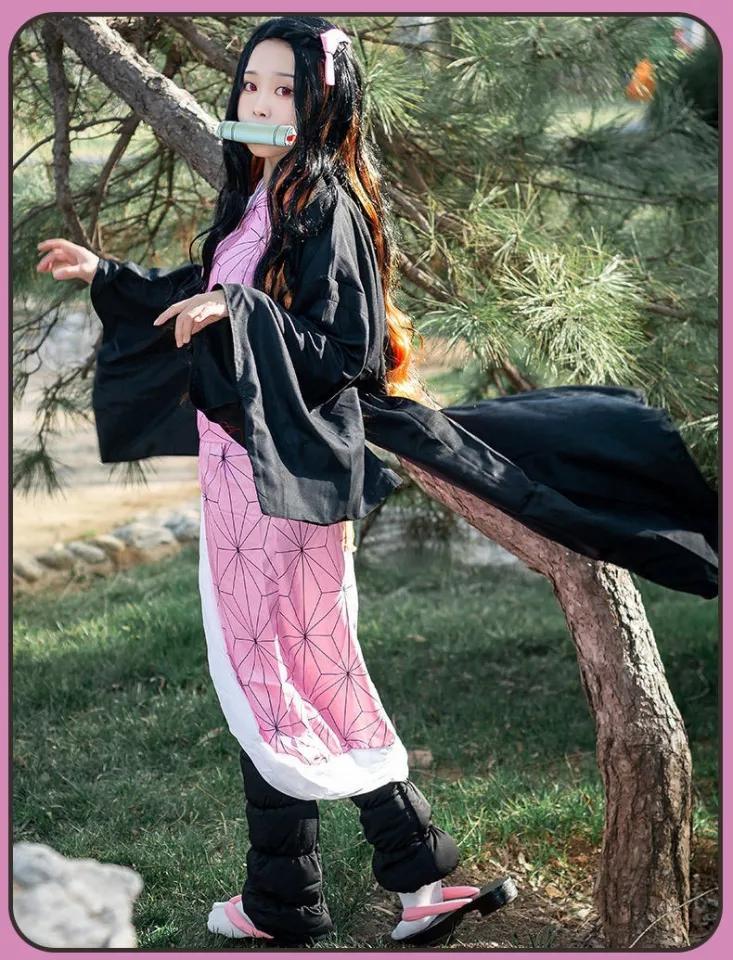 Modelo loli_samurai_ fez um lindo cosplay da Nezuko de Demon