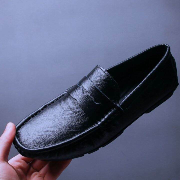 ready-2023-summer-doudou-shoes-mens-genuine-leather-soft-bottom-korean-version-trendy-mens-social-guy-casual-driving-size-45-leather-shoes