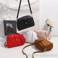 hot【DT】❖┅℡  2023 Korean Small Messenger for Trend Lingge Embroidery Female Shoulder Fashion Chain Ladies Crossbody