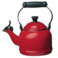 Le Creuset Enamel On Steel Demi Tea Kettle, 1.25 qt., Cerise