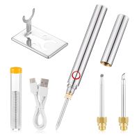 Replacement Cordless Soldering Iron Kit with 3 Tips, 4-Gears USB Portable Soldering Iron Kit Adjustment Soldering Iron Tool Kit