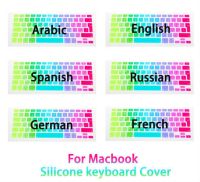 Gradient Rainbow Waterproof EU/UK Layout Keyboard Protector Cover Stickers Skin For MacBook Pro 13 15 17 Retina amp; Air 13