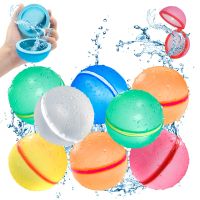 1-80Pcs Quick Fill Reusable Water Balloon Water Bomb Splash Ball Toys Reusable Water Balloons Garden Game For Kids Playing Water Balloons