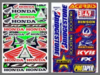 สติ๊กเกอร์แต่งรถ BRIDGESTONE ROCKSTAR Yoshimura PROTAPER (สีฟ้า) HONDA CRF (สีเขียว) มอเตอร์ไซค์ สติ๊กเกอร์ติดกระจก แต่งรถรถยนต์ ติดหมวกกันน็อค จำนวน 2 แผ่น