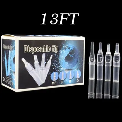 13FT Tattoo Plastic Tip ปลายกระบอกเข็มสักพลาสติกใช้แล้วทิ้ง (1 กล่อง / 50 ชิ้น) Disposable Tattoo Tips