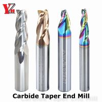 YZH คาร์ไบด์ Taper End Mill มุมเฉียงเชิงมุม 0.5 ° 1 ° 1.5 ° 2 ° 3 ° 5 ° 8 ° 10 ° 15 ° 20 ° CNC 2 /3 ขลุ่ยสําหรับเหล็กอลูมิเนียม