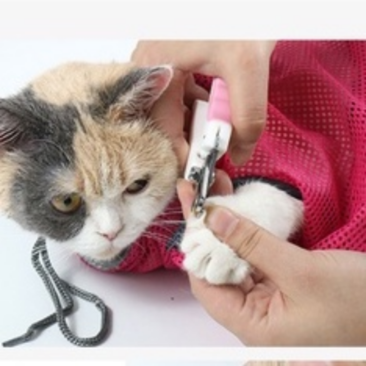 bhq-pet-ถุงอาบน้ำแมว-ถุงกันข่วน-ป้องกันแมวข่วน-ถุงตะข่ายอาบน้ำแมว-ตัดเล็บแมว-ฉีดยา-แคะหูแมว-อเนกประสงค์