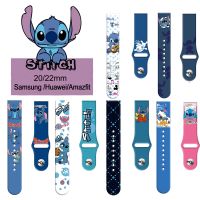 Disney Lilo &amp; Stitch Silicone Strap For Samsung Galaxy Watch 4 Gear 3 Band Huawei GT2 Amazfit Garmin Series Bracelet Correa Cases Cases