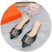 DÉP SỤC NỮ DA LÌ MŨI NHỌN TAG BB GÓT VUÔNG 4CM SIÊU LẠ,ĐẸP- 944