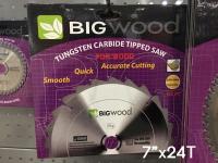 ใบเลื่อยวงเดือน 7นิ้ว 24ฟัน 7 x24T BIGWOOD บิ๊กวู้ด จำนวน1แผ่น