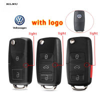 KLNU เคส Fob สำหรับ VW 2/3/4มีปุ่ม HU66ใบมีดรีโมทพลิกพับได้ซองใส่กุญแจรถยนต์