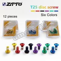 ZTTO 12pc MTB Bike Disc Brake Rotor Bolts Torx Bolts T25 M5x10mm Alloy Steel Screws Mountain Bicycle Bolts Screw Cycling Parts