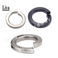 5 50pc M1.6 M2 M2.5 M3 M3.5 M4M5M6M M10 M24 DIN127 GB93 Black Grade 8.8 Steel or 304 Spring Washer Split Lock Elastic Gasket