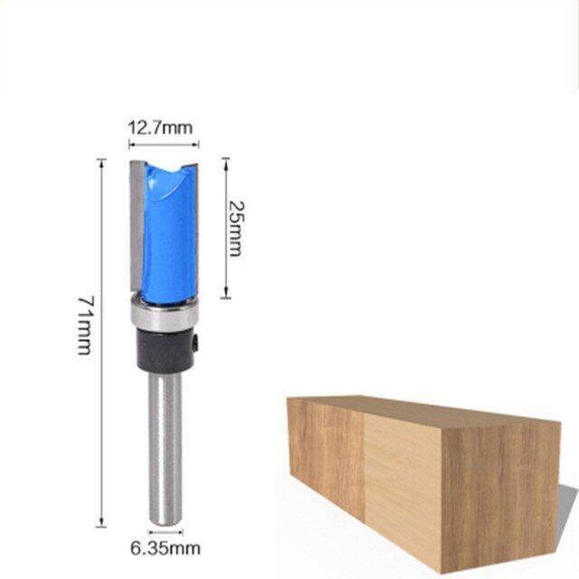 1pc-1-4-นิ้ว-shank-flush-trim-router-bit-pattern-bit-top-bottom-bearing-1-2-blade-template-เครื่องตัดมิลลิ่งไม้