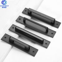 Aluminium Alloy Black Door Handles for Interior Doors Bedroom Kitchen Door Pulls Furniture Handle Door Hardware