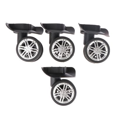 4pcs Silent Universal Wheels Replacement Luggage Caster Accessories Suitcases Repair Trolley Rubber Wheels Silent Luggage Wheels