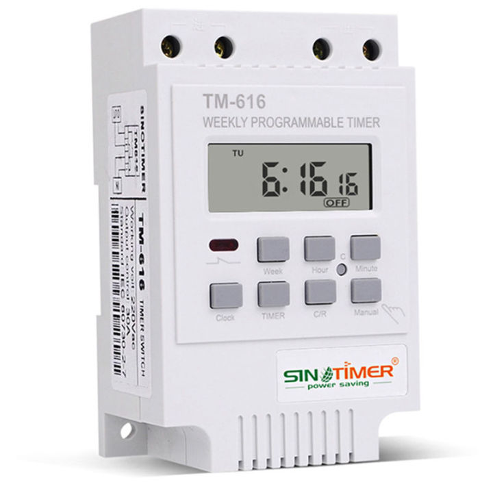 sinotimer-tm616w-2-30a-220v-electronic-weekly-programmable-digital-time-switch-relay-timer-control-timer-din-rail-moun