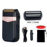 VGR Razor Electric Reciprocating Shaver tondeuse barbe Body Wash Mini Version Portable Leather Case Shaver for Menone Blade