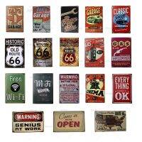 ฟรี Wifi Dad Garage Route 66 Vintage Repair Man Metal Signs - Home Decor - Pub Club ตกแต่งวินเทจ-Popular Wall Art