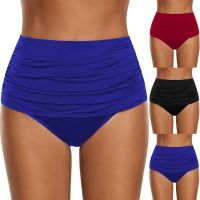 hotx 【cw】 2023 Womens Waisted Swim Bottom Ruched Swimsuit Briefs Size Set Купальник Женский