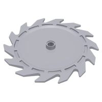 Lego part (ชิ้นส่วนเลโก้) No.61403 Technic Circular Saw Blade 9 x 9 with Pin Hole and Teeth in Same Direction