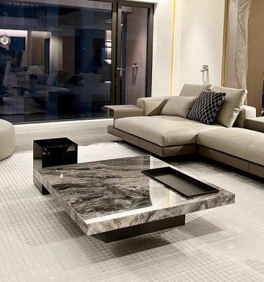 ♚ minimalist slate marble house living room light luxury modern simple square new TV cabinet combination