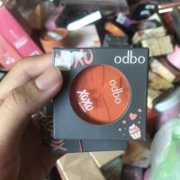 บลัชออนodbo xoxo ปัดแก้มสีชัด โทนส้ม ตลับพกพาสะดวก