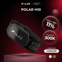 Dây đeo cảm biến đo nhịp tim Polar H10 - Kết nối qua điện thoại thông minh - Màn hình cảm ứng màu - Bảo hành chính hãng 12 tháng