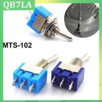 5pcs Mini MTS-102 3-Pin SPDT ON-ON 6A 125VAC Miniature Toggle Switches MTS102 Blue Mounting Miniature Shook QB7LA