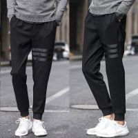 COD SDFGERTERT M-5XL Mens Korean Fashion Sports Pants Men Casual Drawstring Trousers