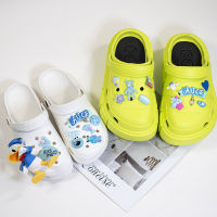 รองเท้ามีรูรูปการ์ตูนน่ารัก Crocs Jibbitz 3D แต่งด้วยหัวเข็มขัดเป็ดวรรณยุกต์แบบทำมือของตกแต่งสำหรับ Crocs