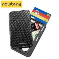 New-Bring Card Holder Men Purse Carbon Fiber Minimalist Slim  Rfid Wallet for Bank Business ID Card Holder Case Card Holders