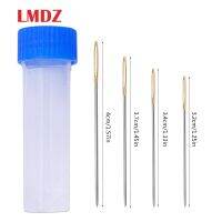 【CC】 LMDZ 20Pcs/12PCS Gold Embroidery Fabric Needles Size 22  24  26  28  with Bottle Needlework