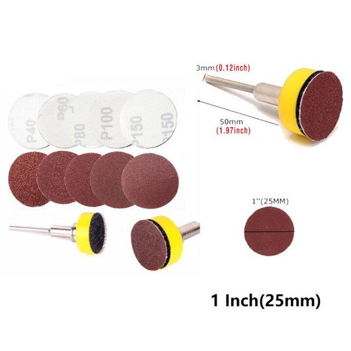 50-100pcs-1inch-25mm-sanding-discs-pad-120-2000-grit-abrasive-polishing-pad-kit-for-dremel-rotary-tool-sandpapers-accessories-cleaning-tools