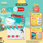 Combo 3 Tã Bỉm Quần PAMPERS Giữ Dáng Gói Đại, Size L 54 miếng, 9-14kg,