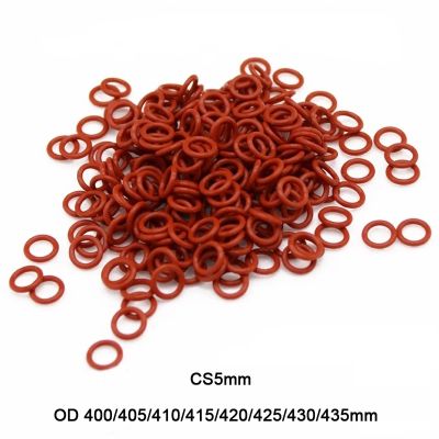 {Haotao Hardware} 1ชิ้นสีแดง VMQ ซิลิโคน O แหวนปะเก็นยางเครื่องซักผ้า CS5mm OD 400มิลลิเมตร435มิลลิเมตรอาหารเกรดซิลิคอน O แหวนปะเก็นยาง O แหวน