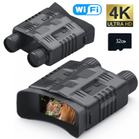 Qaao กล้องส่องทางไกล4K มองเห็นกลางคืน Wi-Fi มืดสนิท8W,อุปกรณ์กล้องส่องทางไกลกล้องโทรทรรศน์ดิจิตอลอินฟาเรด10x 800M มืดสนิทสำหรับการตั้งแคมป์กล้องถ่ายวิดีโอ