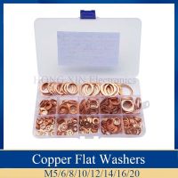 320PCS Solid Copper Washer Flat Ring Gasket Sump Plug Oil Seal Fittings Fastener Hardware Accessories