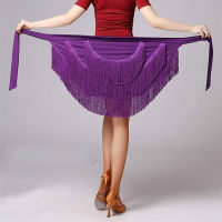 Latin Dance Skirt For Women Fringe Tassel Hip Scarf Latin Dancing Skirt Wrap Ballroom Competition Practice Latin Dress