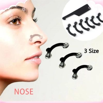 ⊕☁ Nose Curler With 6 Sizes Lift Bridge Massage Tool Painless Nose Clip Curler Female Girl Hot Massager