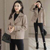 [Anti-Pilling] Short Woolen Coat 2021 Autumn Winter New Style Young Ladies Brushed