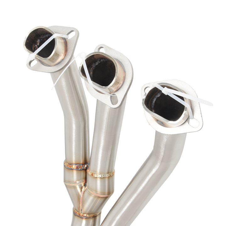 สำหรับรถจักรยานยนต์-triumph-trident-660ไอเสียเต็มระบบปรับเปลี่ยนท่อเชื่อมกลางด้านหน้าหนีสแตนเลสแข่ง51มม