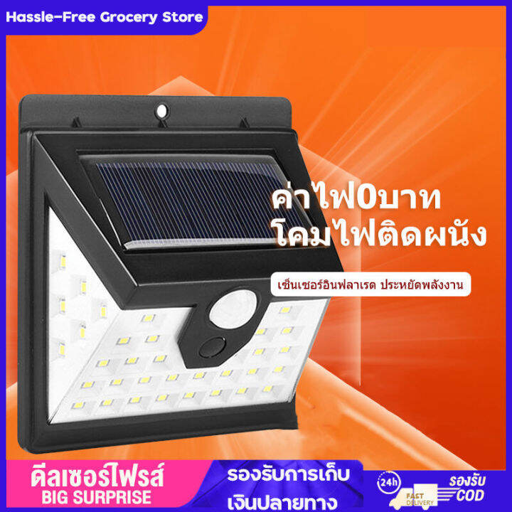 hassle-free-grocery-store-ไฟติดผนัง-โคมไฟโซล่าเซล-led-ใช้พลังงานแสงอาทิตย์-ไฟเซ็นเซอร์-ไฟรั้ว-ไฟตาม-ใช้พลังงานแสงอาทิตย์-เซ็นเซอร์-ไฟโซล่าเซลล์