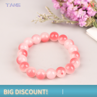 ?【Lowest price】TANG สร้อยข้อมือลูกปัดหินคริสตัลธรรมชาติหลากสีสำหรับเป็นของขวัญสำหรับผู้หญิงสร้อยข้อมือเครื่องประดับขัดเงาด้วยมือ