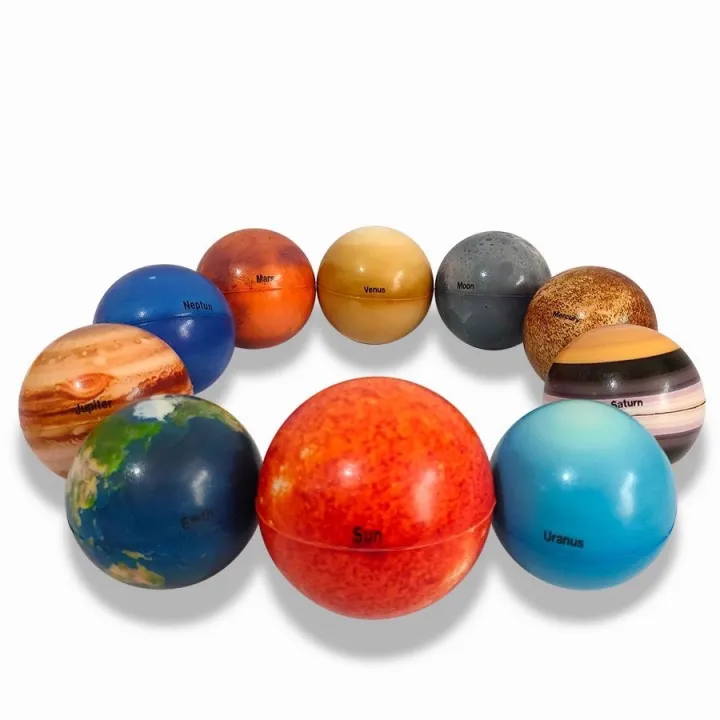 Eight planets foam ball color printing of the moon in the solar system ...