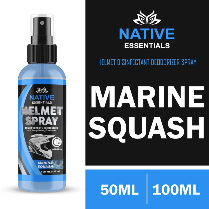 (Marine Squash scent) HELMET DISINFECTANT DEODORIZER SPRAY antibacterial refreshener by Native
