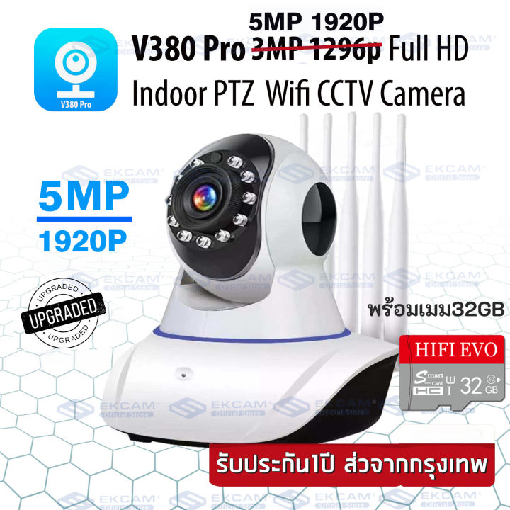 meetu-ลดราคาพิเศษ-p2p-กล้องวงจรปิด-มีภาษาไทย-hd-1920p-wifi-wirless-ip-camera-กล้องวรจรปิดไวไฟ-5-0mp-5เสา-กล้องรักษาความปลอดภัย