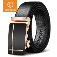 Men Belts Automatic Buckle Belt Genune Leather High Quality Black Male Belts for Men Leather Strap Casual Buises for Jeans