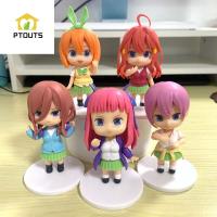 PTOUTS ของขวัญสำหรับเด็กรูปปั้นเล็กของประดับโต๊ะทำงาน Nakano Miku Gotoubun No Hanayome Nakano Miku คอลเลกชันตุ๊กตาขยับแขนขาได้โมเดลหุ่นจำลองตัวการ์ตูนของเล่นตุ๊กตา